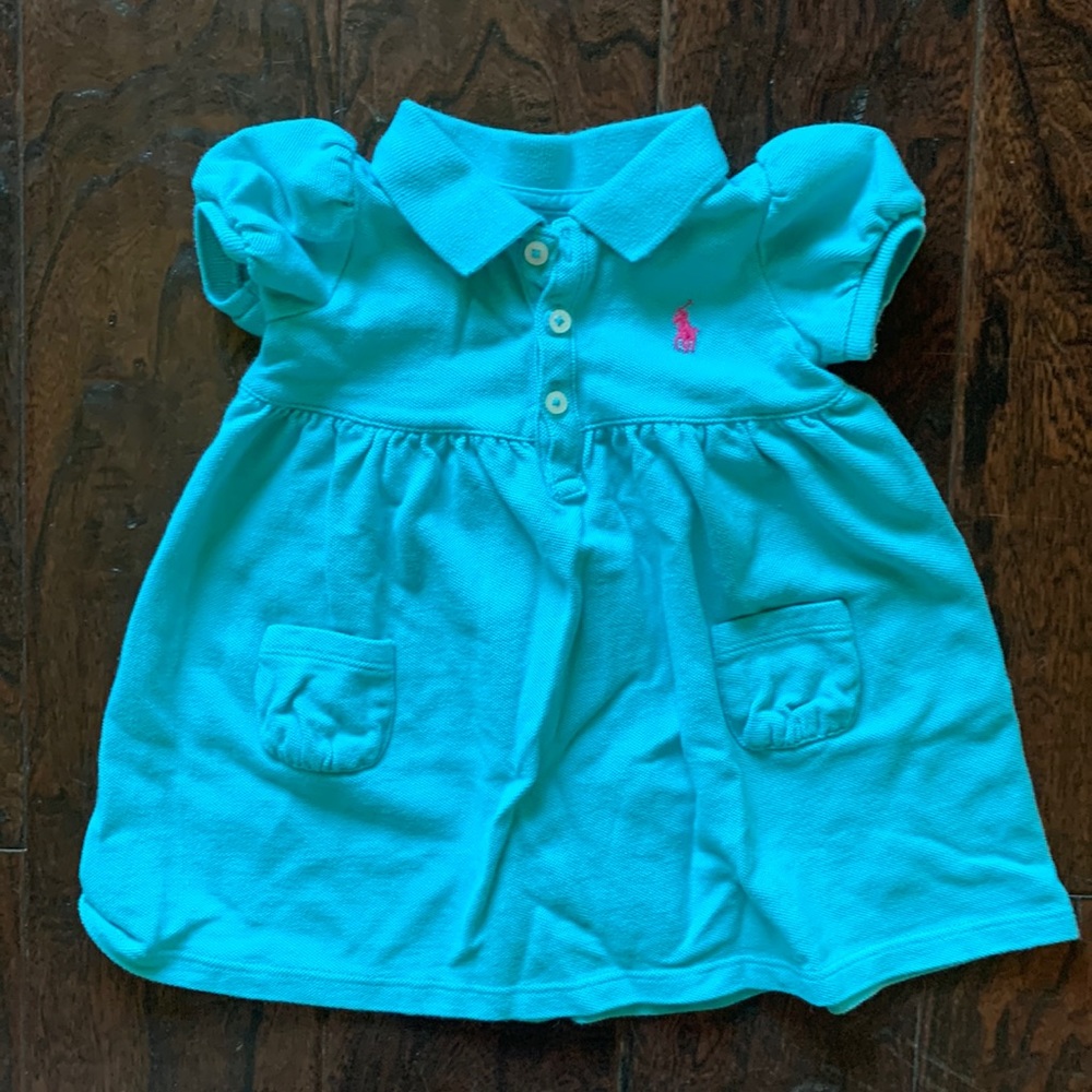 Ralph Lauren teal baby dress with bloomers